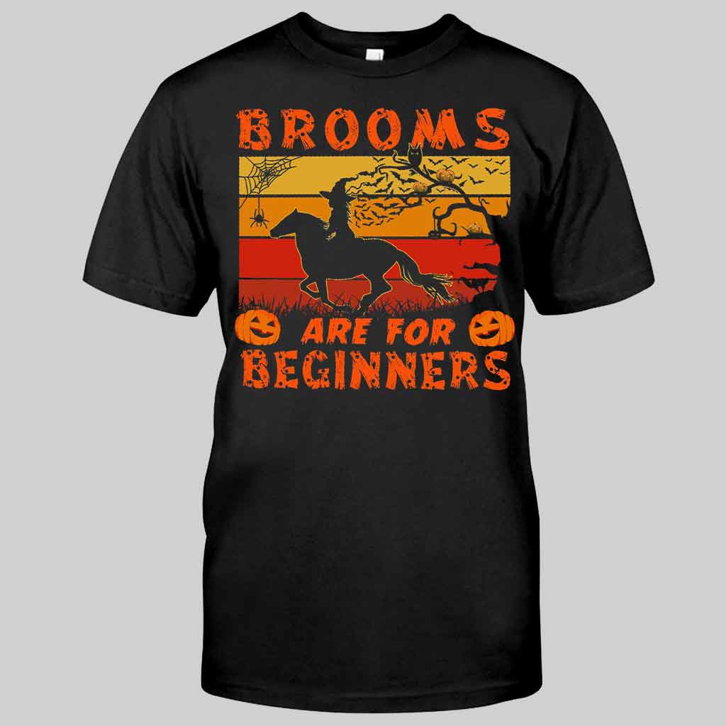 Brooms Are For Beginners Halloween  - Horse T-shirt And Hoodie 092021