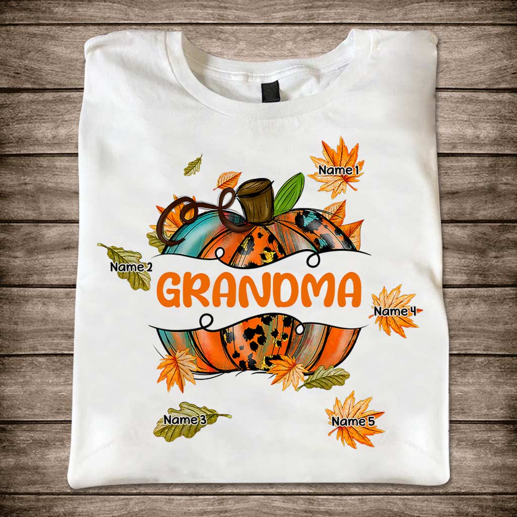 Grandma - Personalized Fall Grandma T-shirt and Hoodie