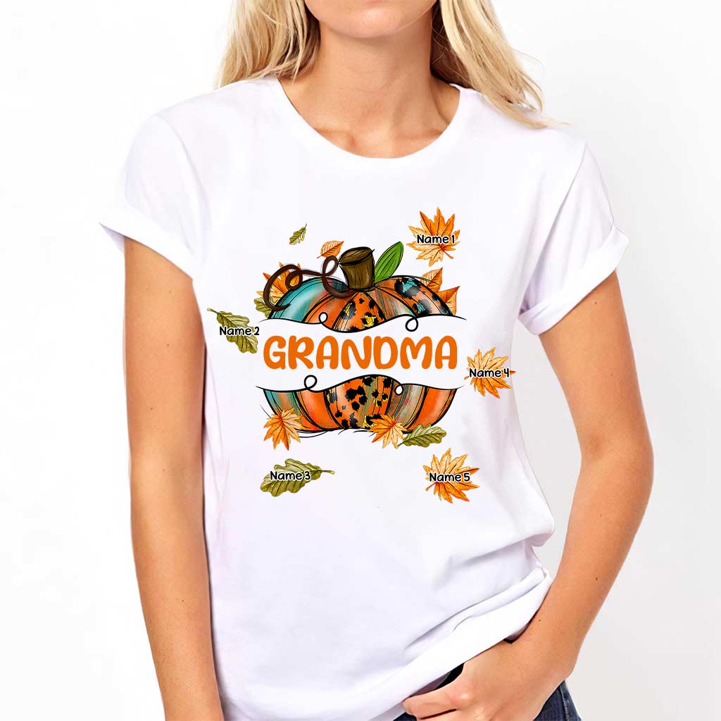 Grandma - Personalized Fall Grandma T-shirt and Hoodie