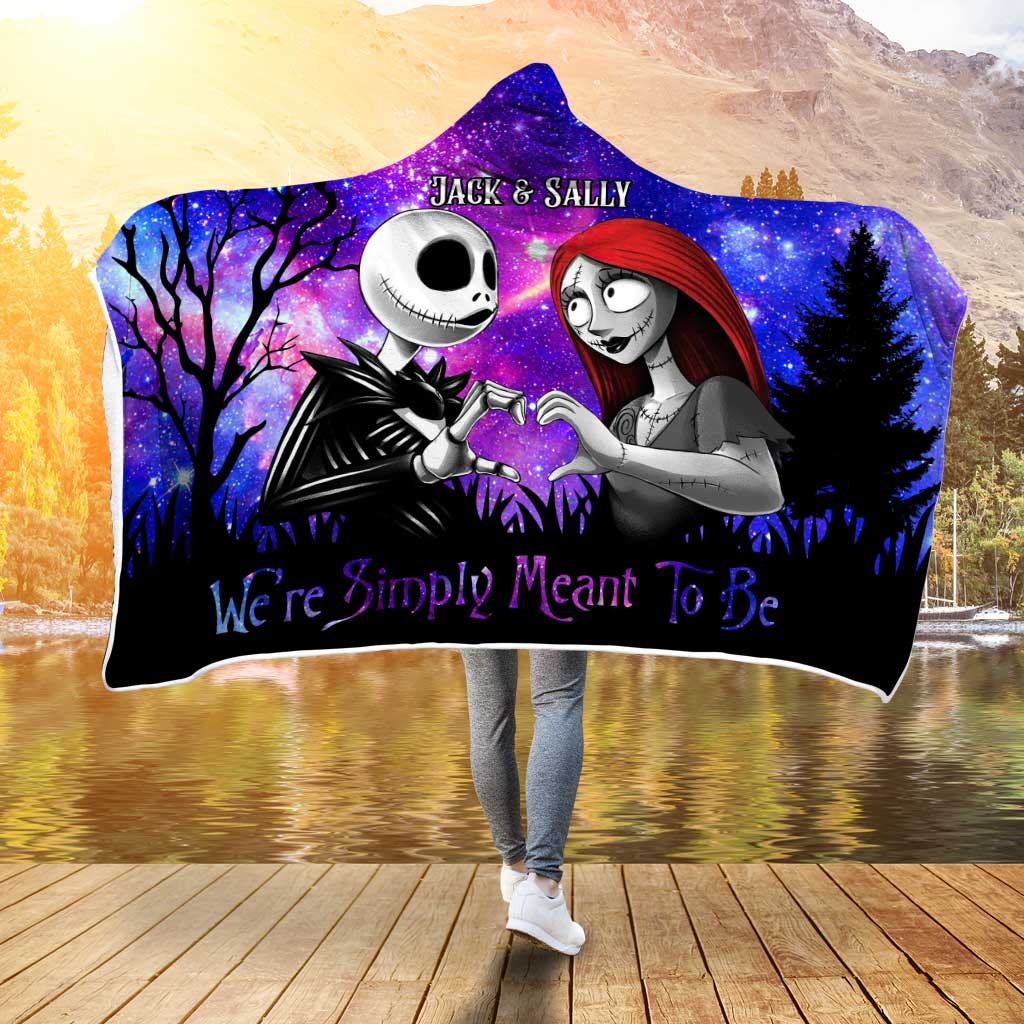 We're Simply Meant To Be - Personalized Nightmare Hooded Blanket