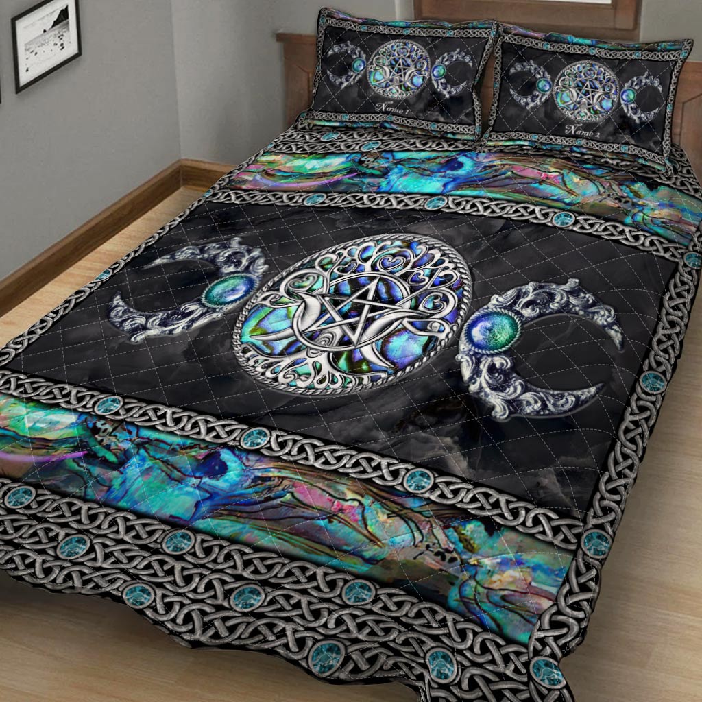 Tree Of Life Triple Goddess Samhain - Personalized Witch Quilt Set