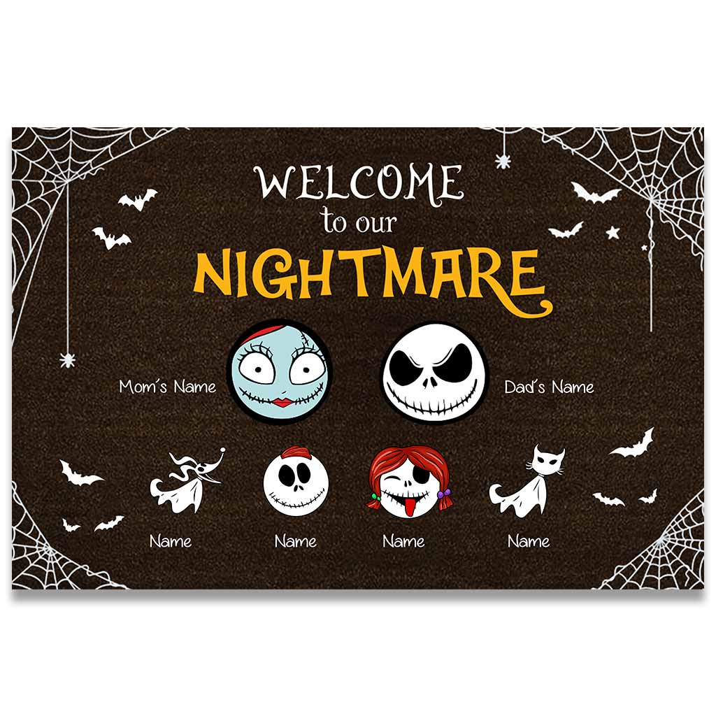 Welcome To Our Nightmare - Personalized Doormat 102021