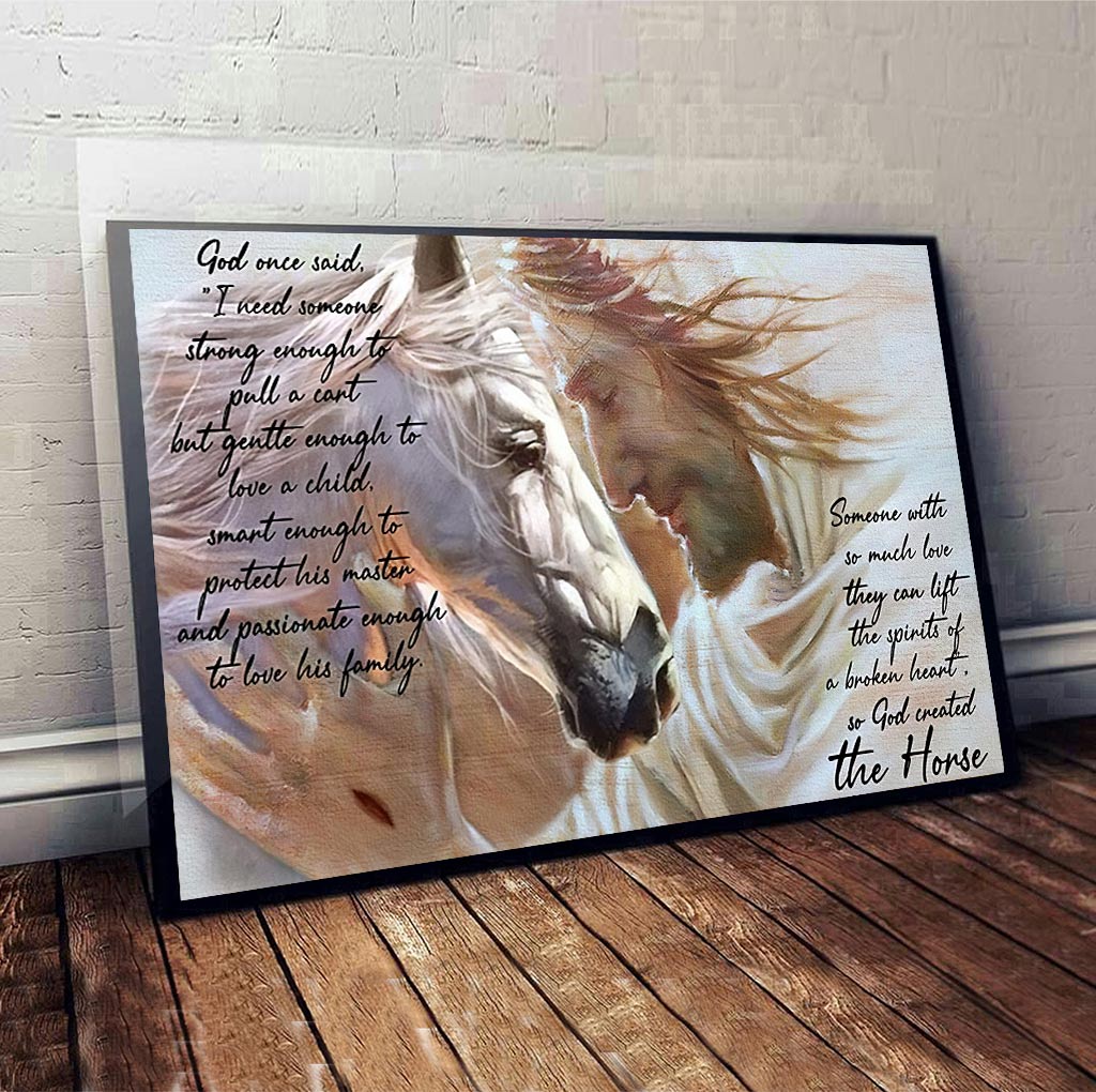 Horse God Once Said Motivational Quote Horse Poster