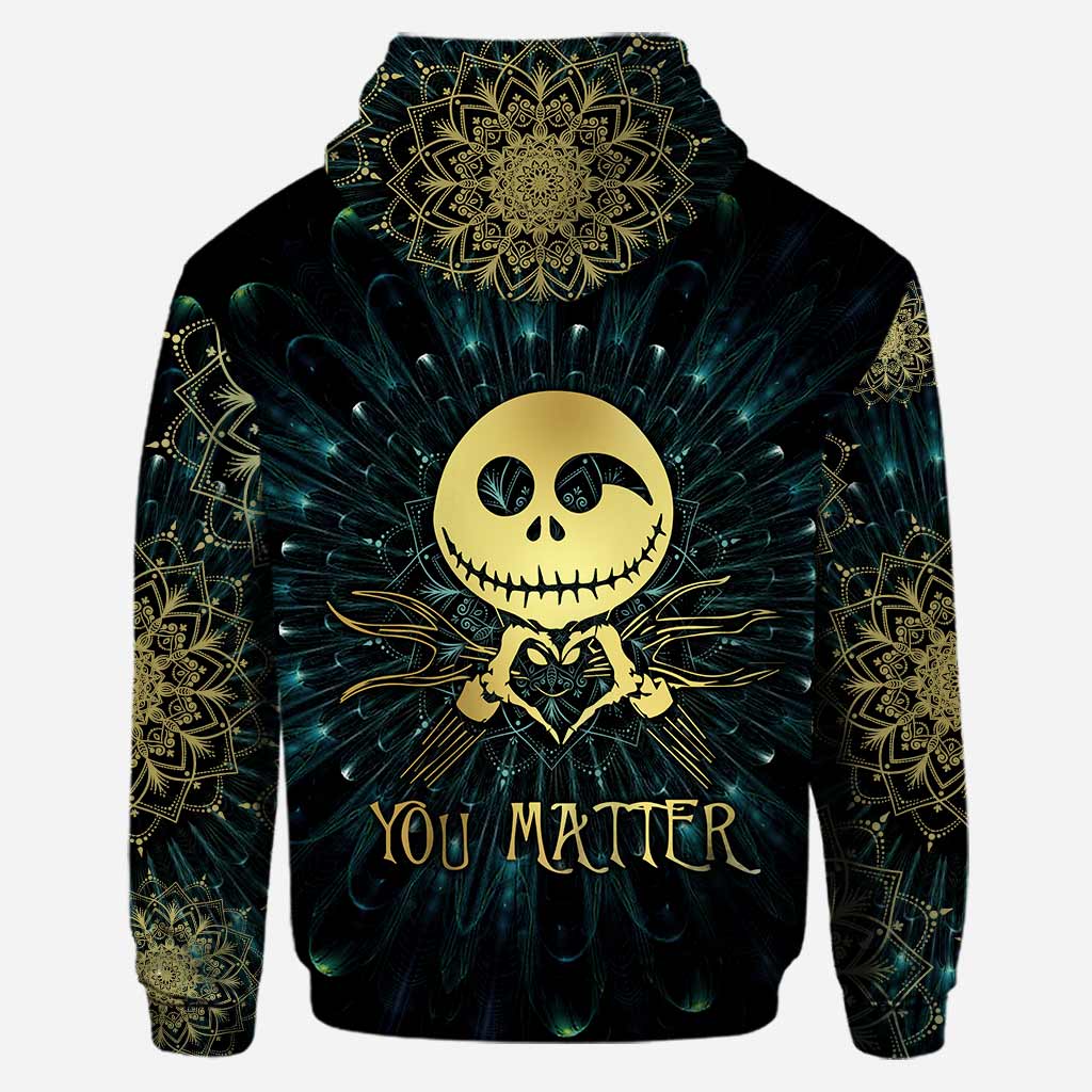 You Matter Semicolon Eyes - Personalized Suicide Prevention Hoodie And Leggings