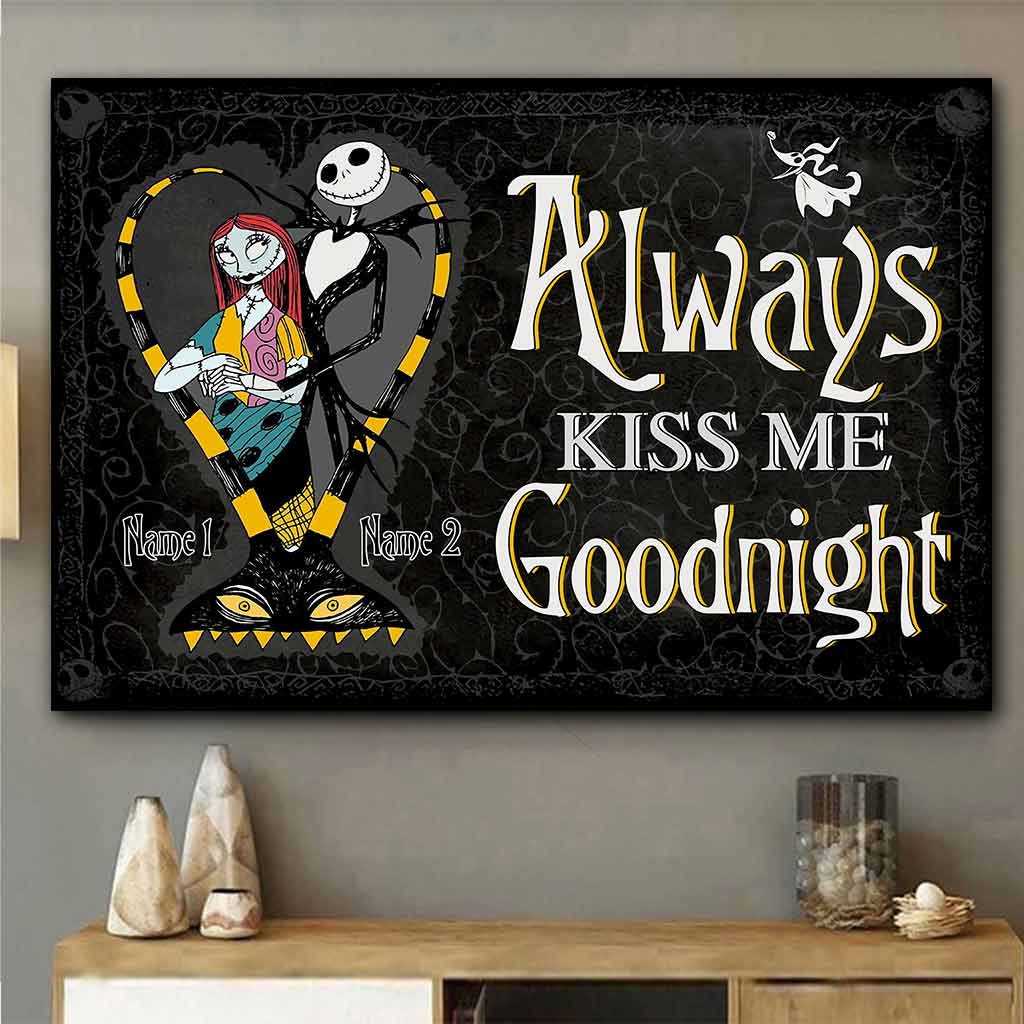 Always Kiss Me Goodnight - Personalized Couple Nightmare Poster