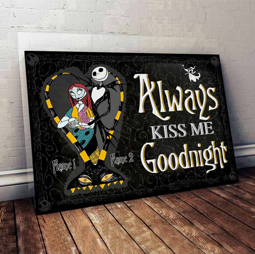 Always Kiss Me Goodnight - Personalized Couple Nightmare Poster