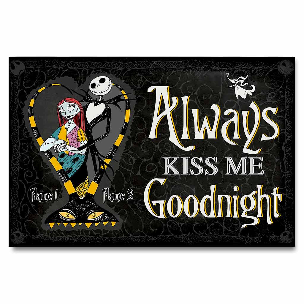 Always Kiss Me Goodnight - Personalized Couple Nightmare Poster