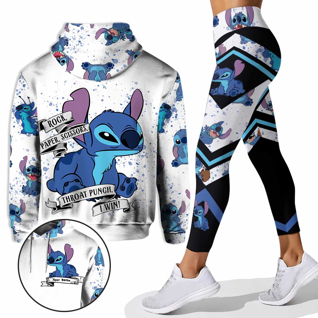 Rock Paper Scissors Throat Punch - Personalized Hoodie and Leggings