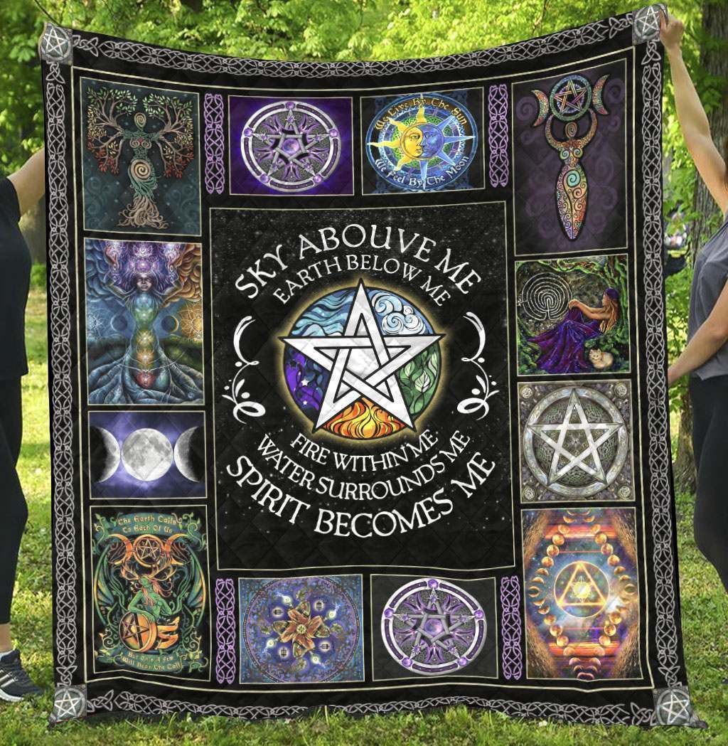 Wicca Sky Above Me Earth Below Me - Witch Quilt 0822