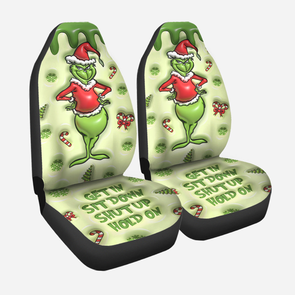 Get In Sit Down Shut Up Hold On Green Mischief - Stole Christmas Seat Covers