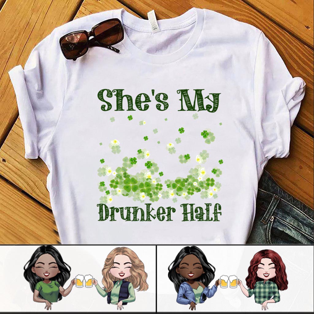 My Drunker Half - Personalized St Patrick's Day Bestie T-shirt and Hoodie