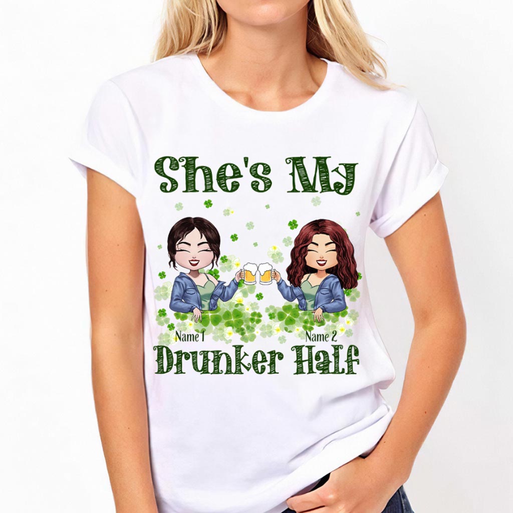 My Drunker Half - Personalized St Patrick's Day Bestie T-shirt and Hoodie