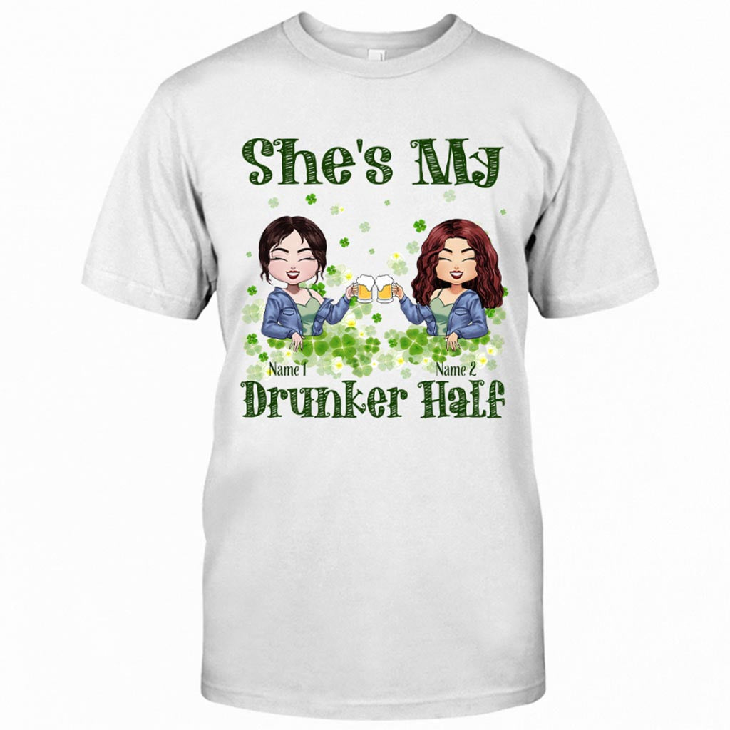 My Drunker Half - Personalized St Patrick's Day Bestie T-shirt and Hoodie