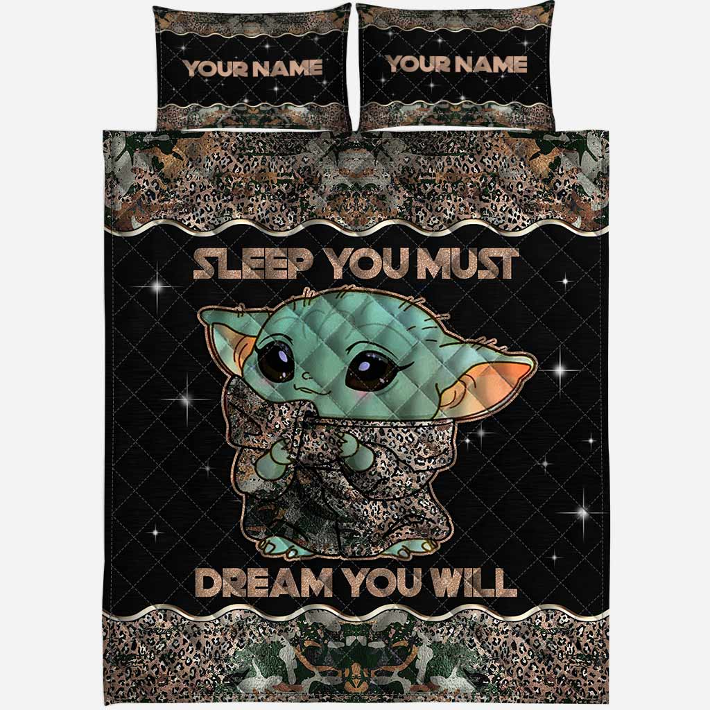 Sleep You Must - Personalized Quilt Set
