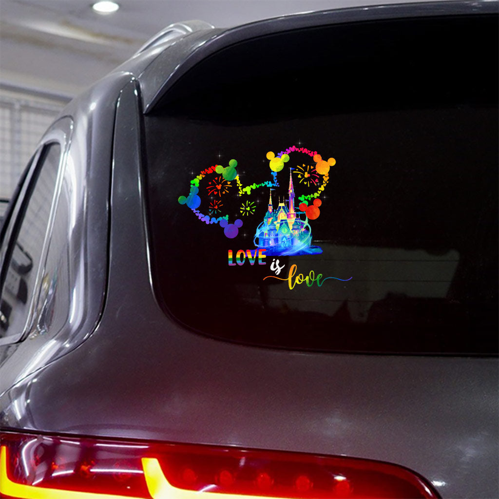 Love Is Love - LGBT Support Decal Full