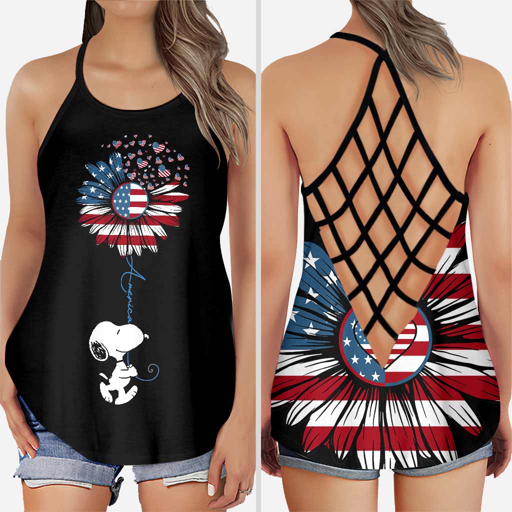 Love American - Independence day Cross Tank Top