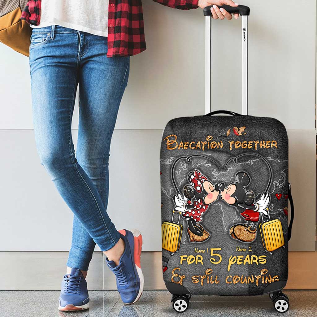 Baecation Together - Personalized Couple Travelling Luggage Cover