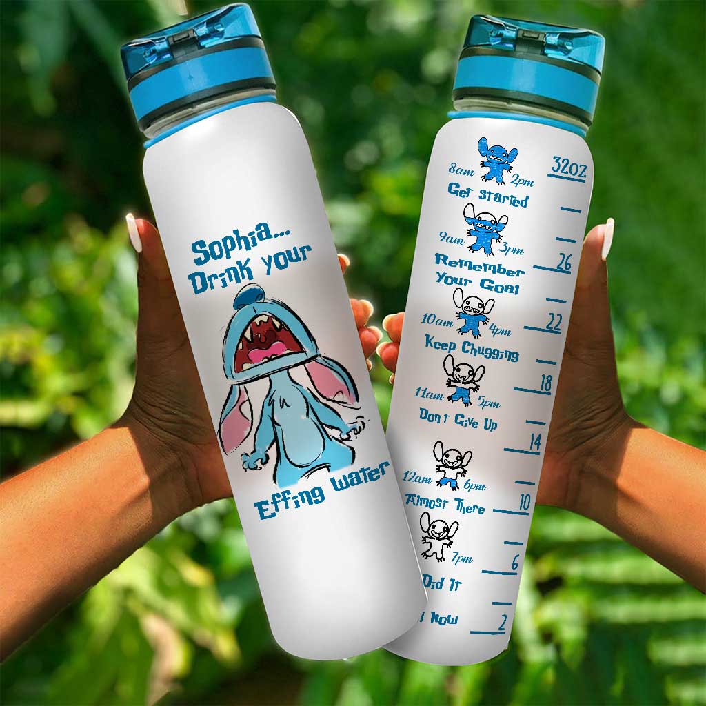 Drink Your Water - Personalized Ohana Water Tracker Bottle