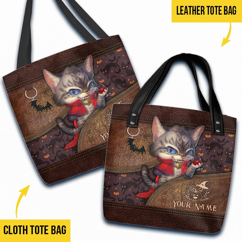 Vampire Cat Inspired Personalized Tote Bag