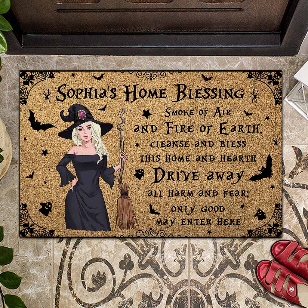 Home Blessing - Personalized Witch Doormat