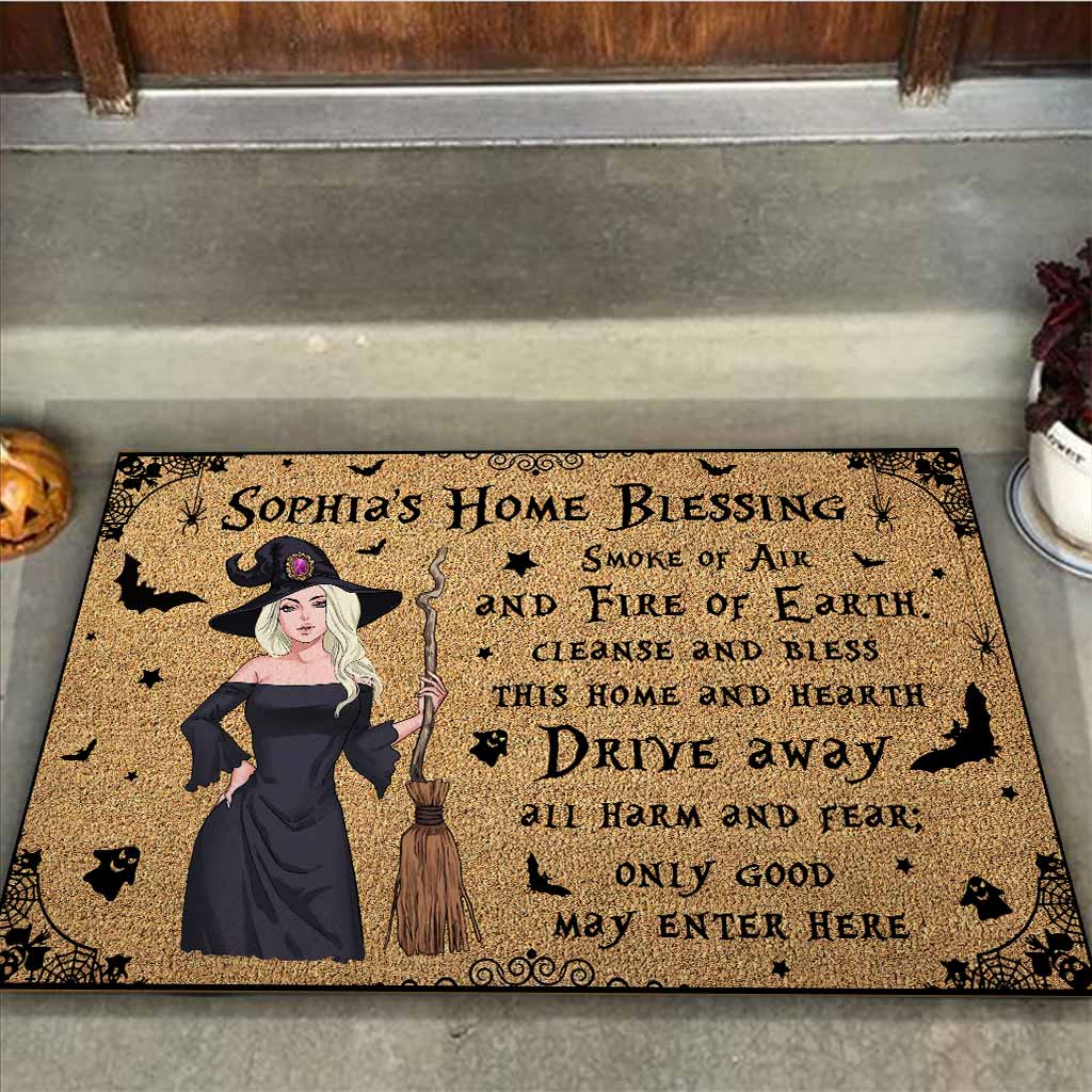 Home Blessing - Personalized Witch Doormat