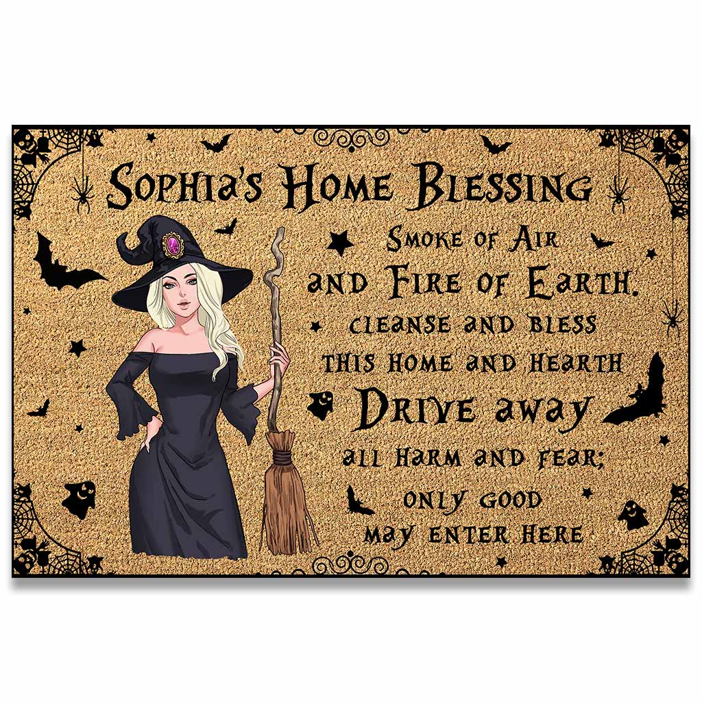 Home Blessing - Personalized Witch Doormat