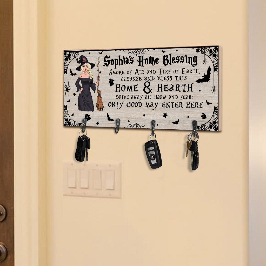 Home Blessing - Personalized Witch Key Rack