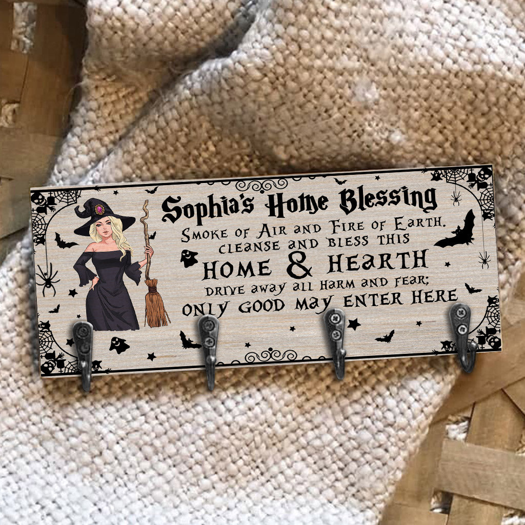 Home Blessing - Personalized Witch Key Rack