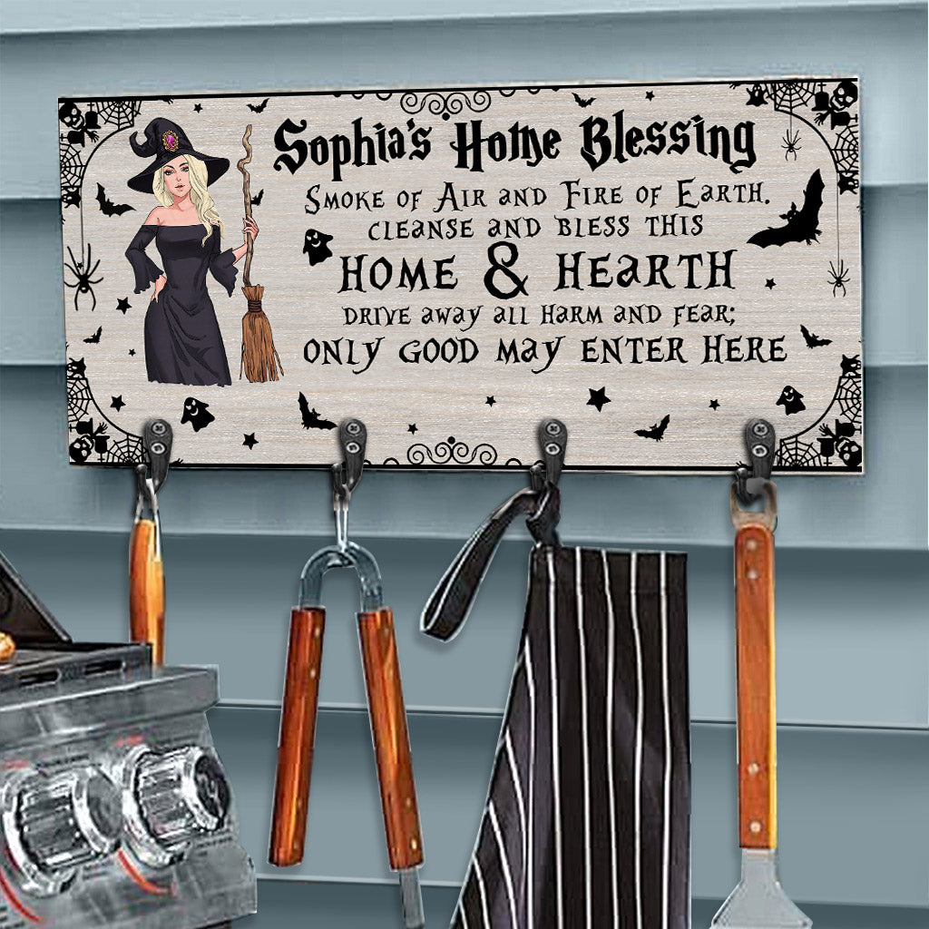 Home Blessing - Personalized Witch Key Rack