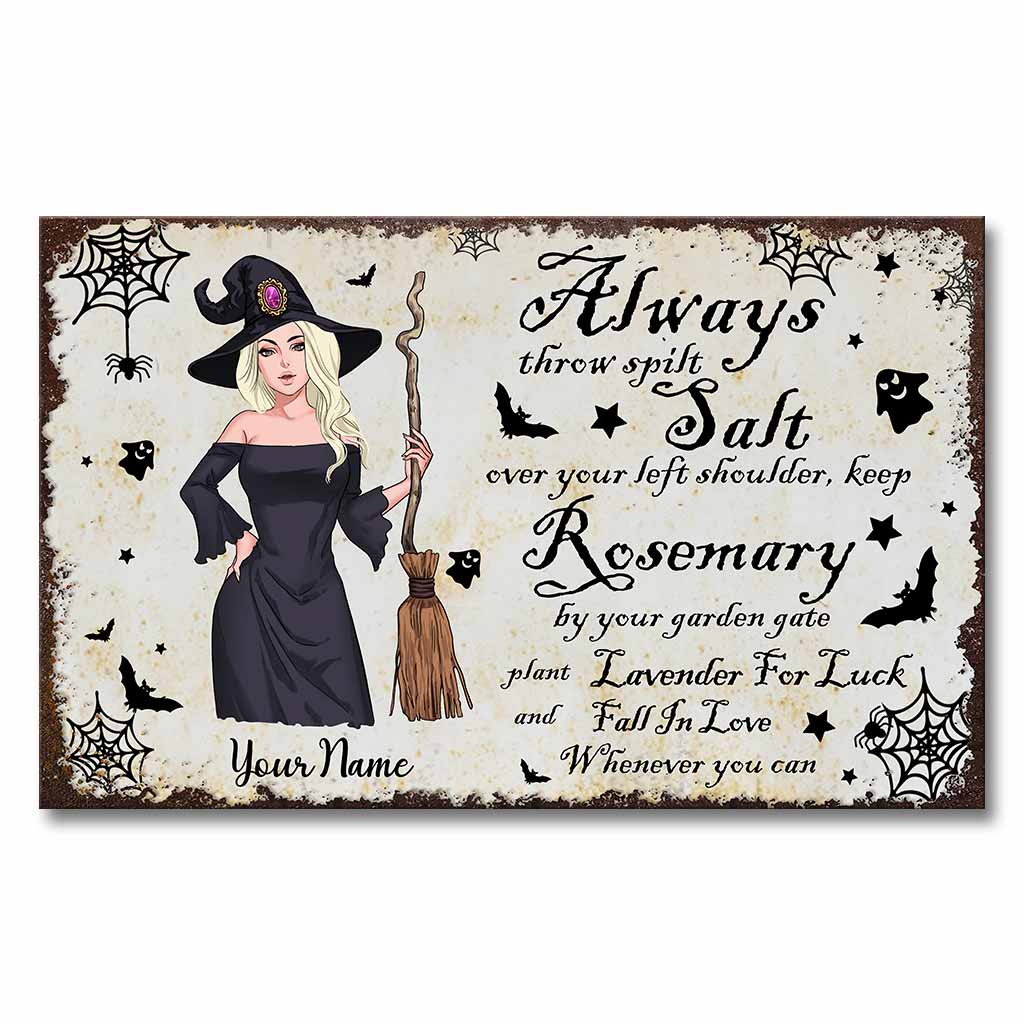 Always Throw Spilt Salt - Personalized Witch Canvas And Poster