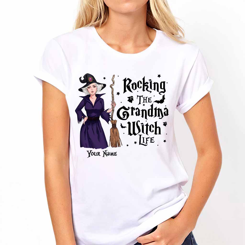 Rocking The Grandma Witch Life - Personalized Witch T-shirt and Hoodie