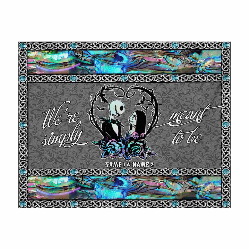 We're Simply Meant To Be - Personalized Couple Nightmare Wall Tapestry