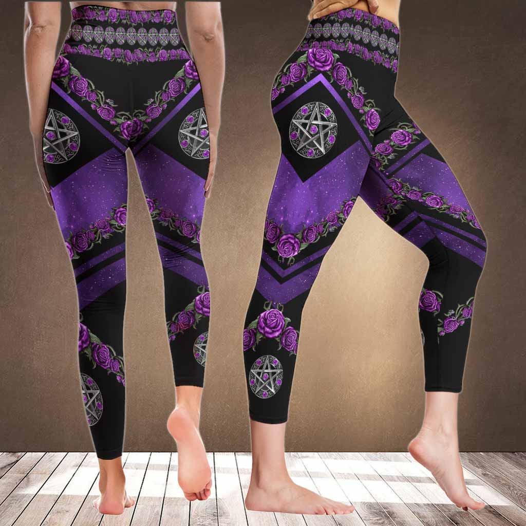 Salty Lil' Witch Purple Rose Leggings