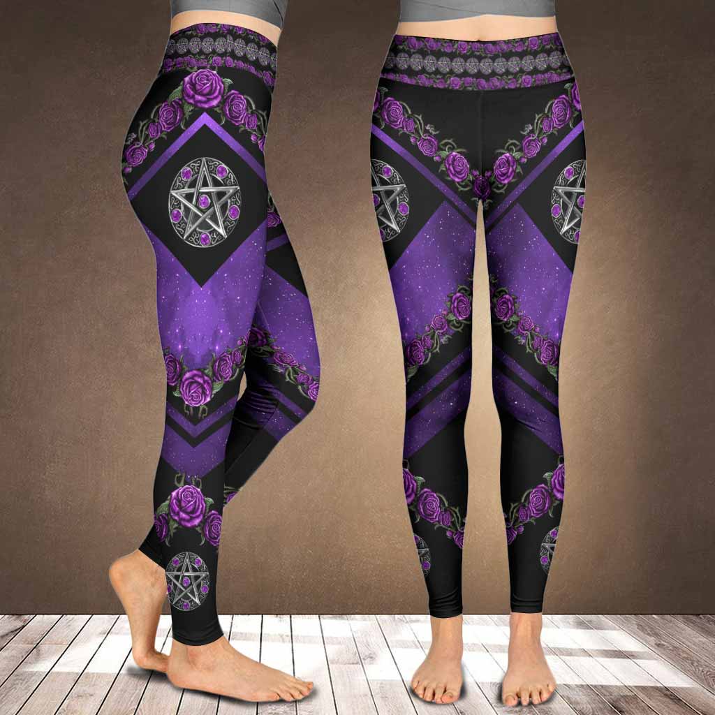 Salty Lil' Witch Purple Rose Leggings