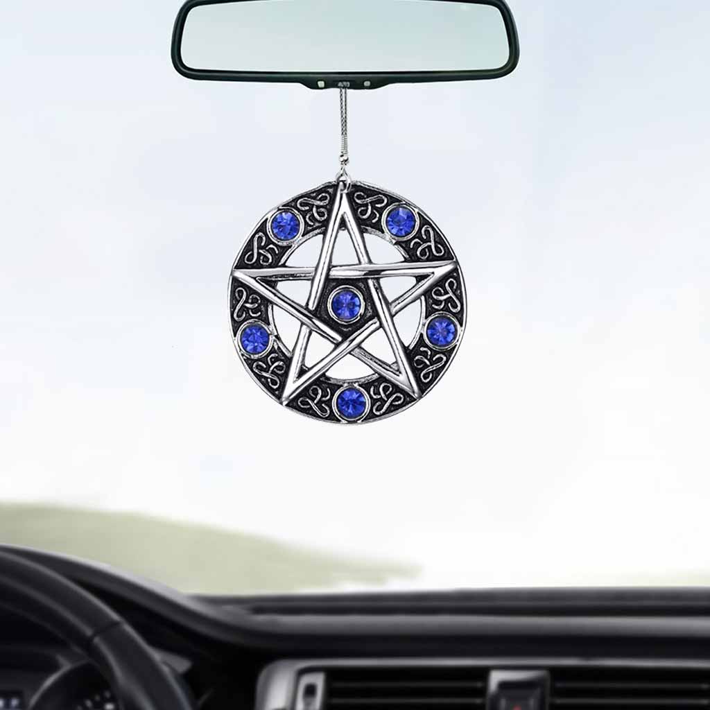 Pentagram Blessed Be - Witch Car Ornament (Printed On Both Sides)