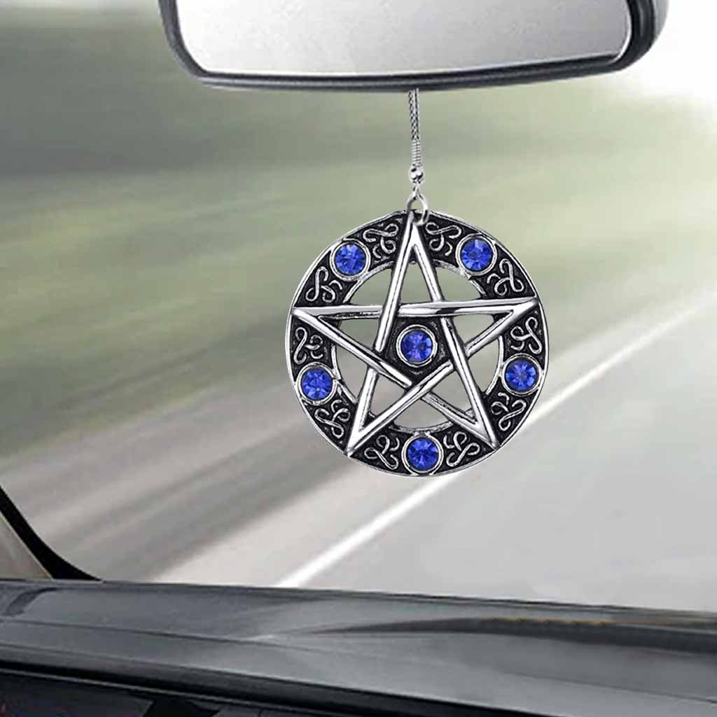 Pentagram Blessed Be - Witch Car Ornament (Printed On Both Sides)