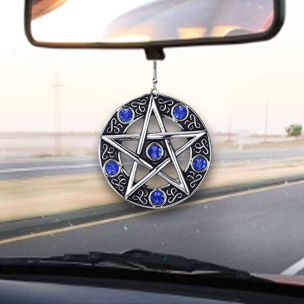 Pentagram Blessed Be - Witch Car Ornament (Printed On Both Sides)