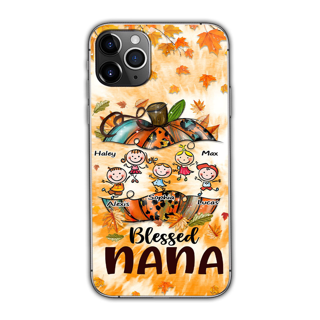 Blessed Nana - Personalized Thanksgiving Grandma Phone Case