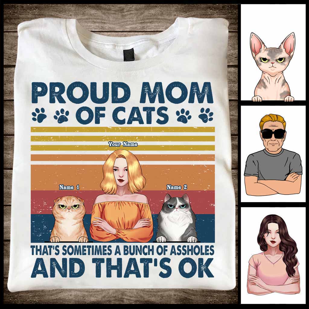 Proud Mom Of A Cat - Personalized T-shirt and Hoodie