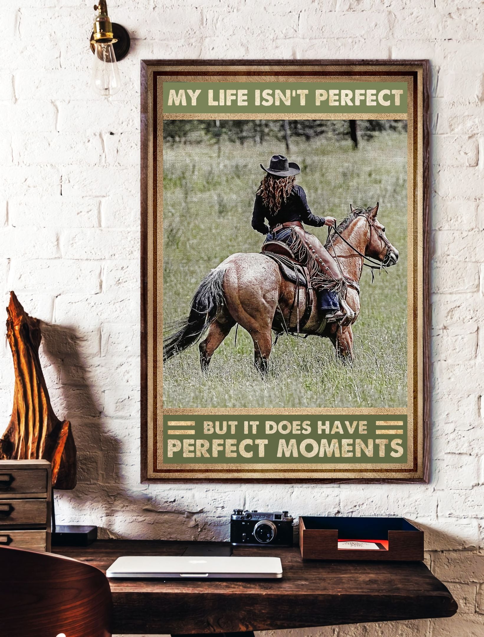 My Life Is Not Perfect Riding Horse Horse Canvas and Poster 0523