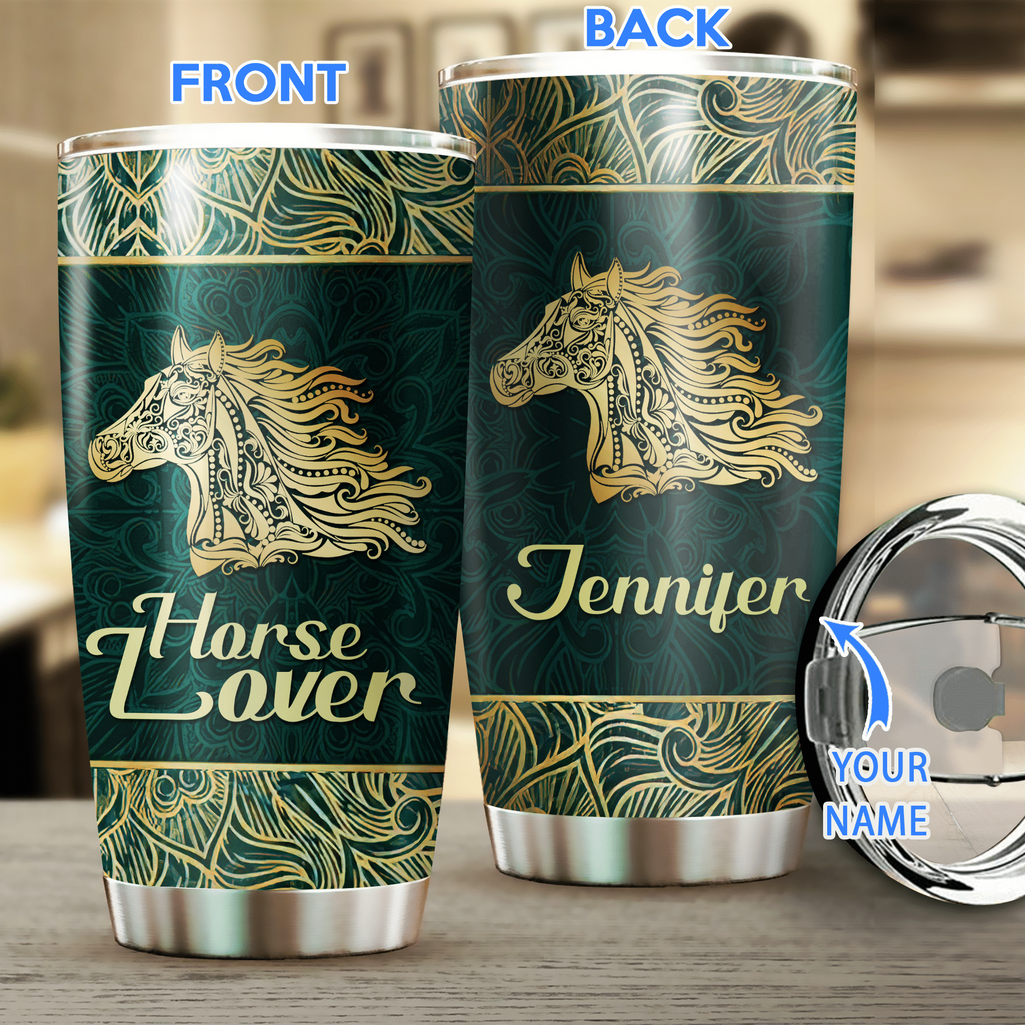 Horse Lover Personalized Horse Tumbler 0523