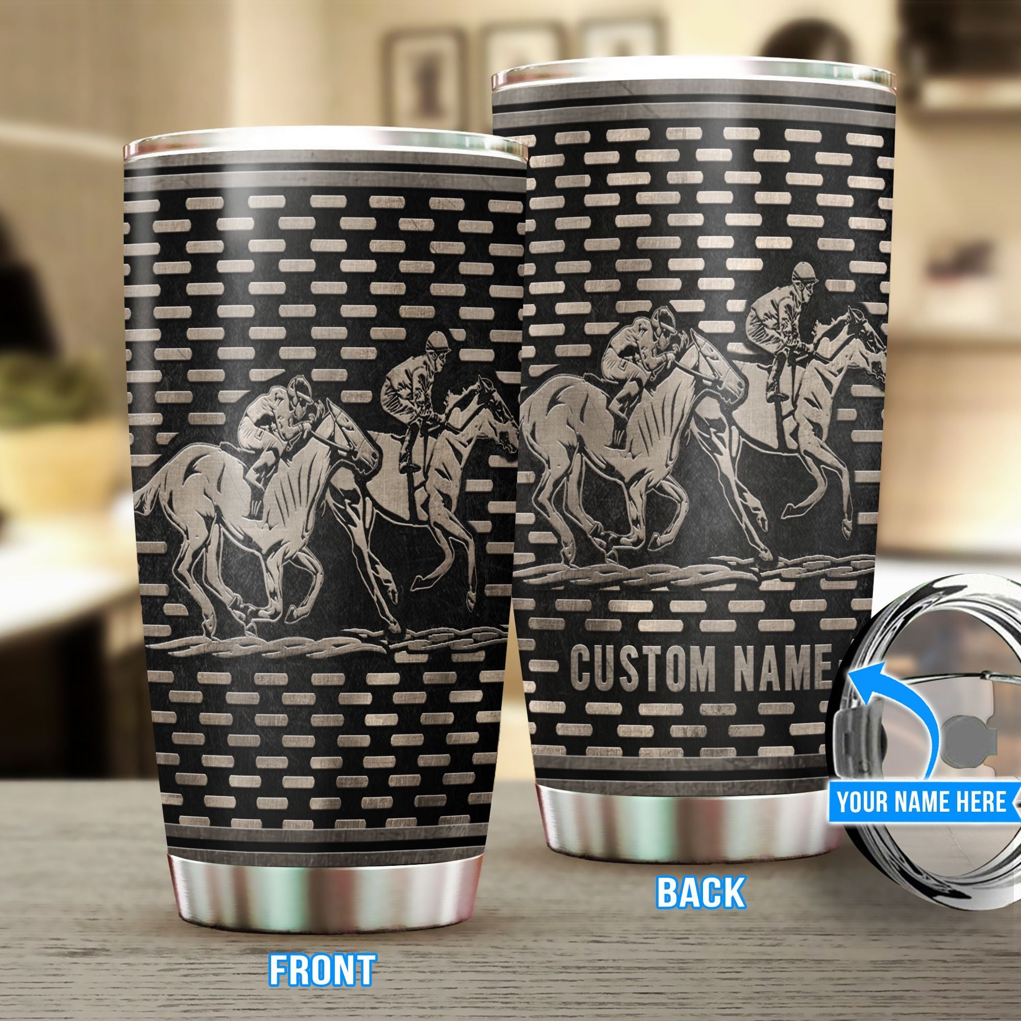 Horse Racing Personalized Horse Tumbler 0523