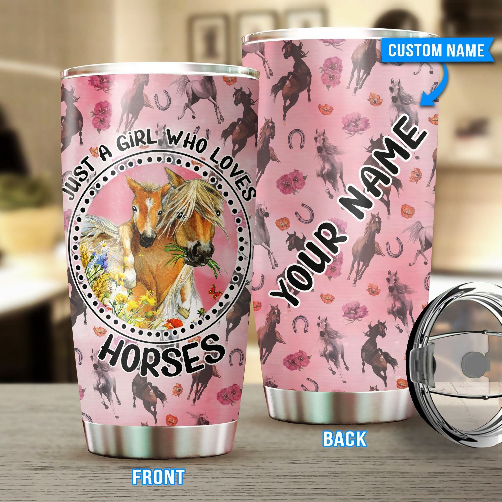 Just A Girl Who Loves Horse Personalized Horse Tumbler 0523