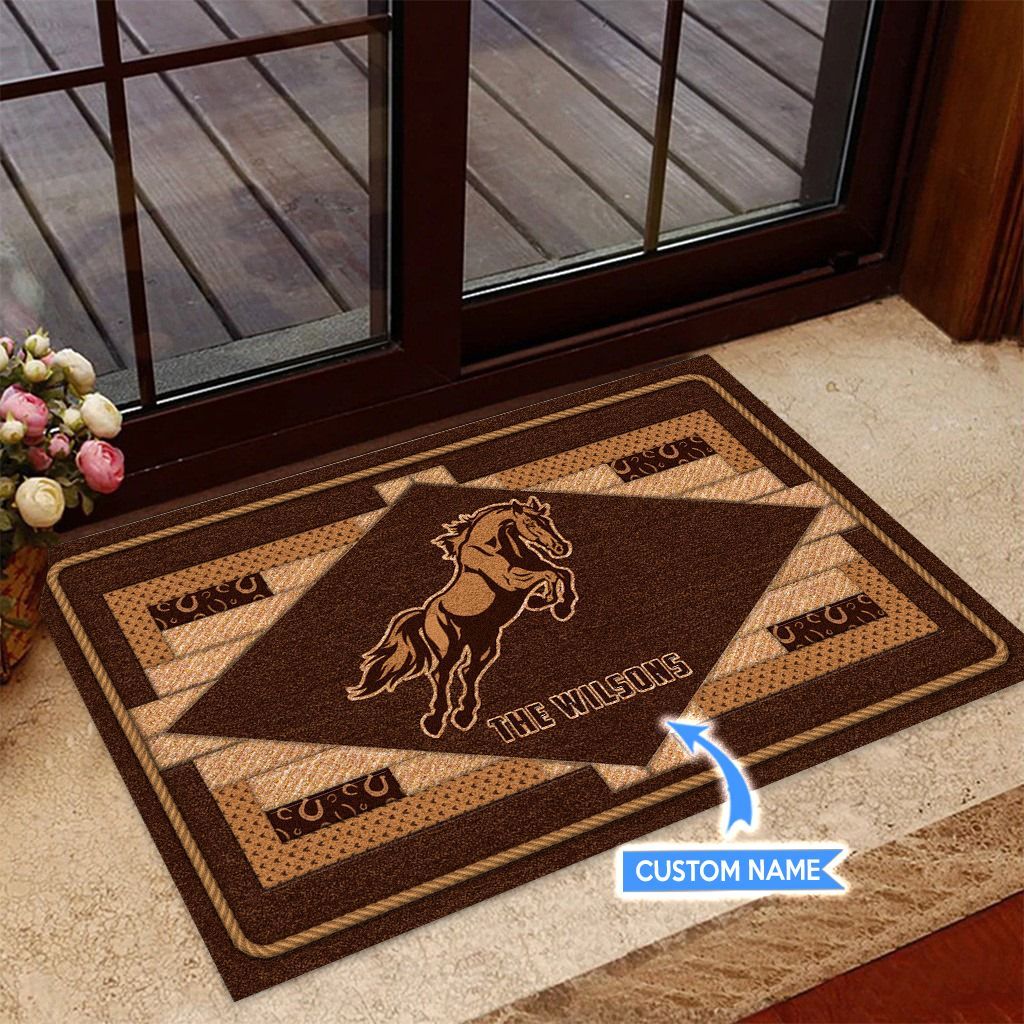 Enjoy The Ride Horse Personalized Horse Doormat 0523