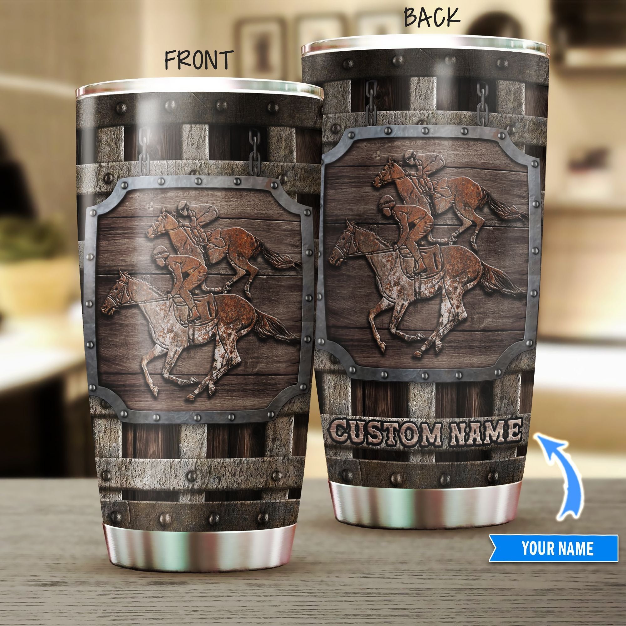 Horse Racing Personalized Horse Tumbler 0523