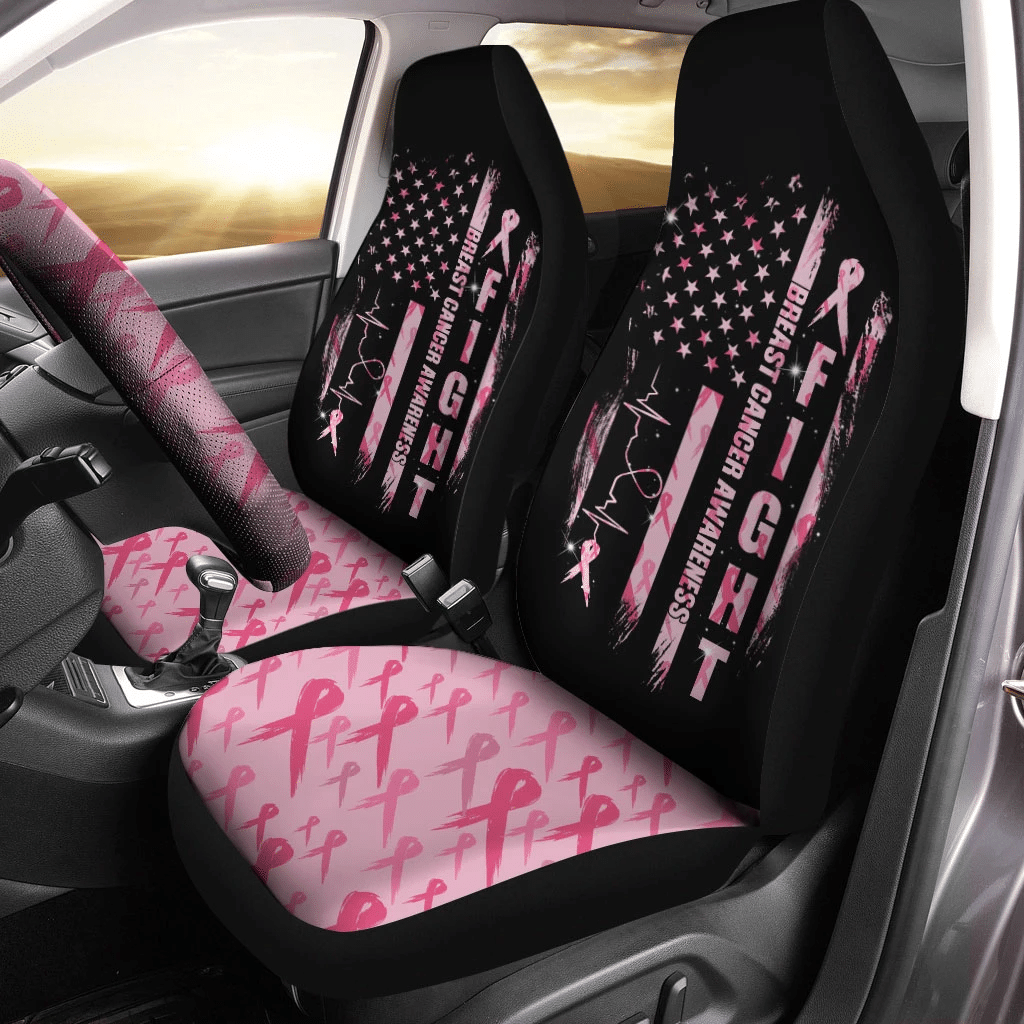 Fight Breast Cancer Automotive-  Breast Cancer Awareness Seat Covers 0822