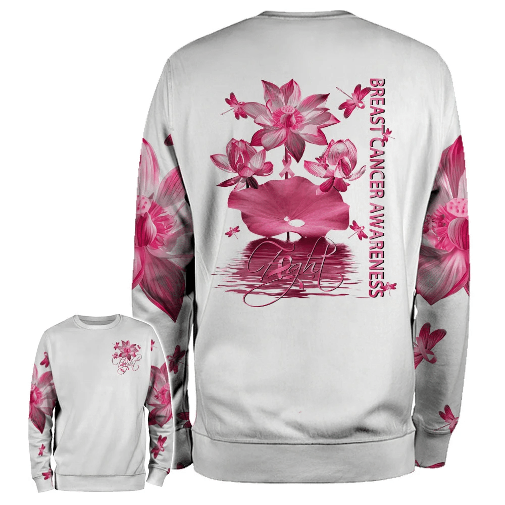 Pink Lotus Faith - Breast Cancer Awareness All Over T-shirt and Hoodie 0822