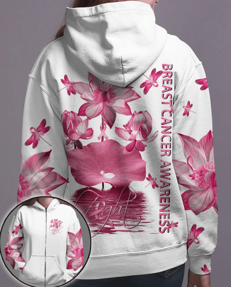 Pink Lotus Faith - Breast Cancer Awareness All Over T-shirt and Hoodie 0822