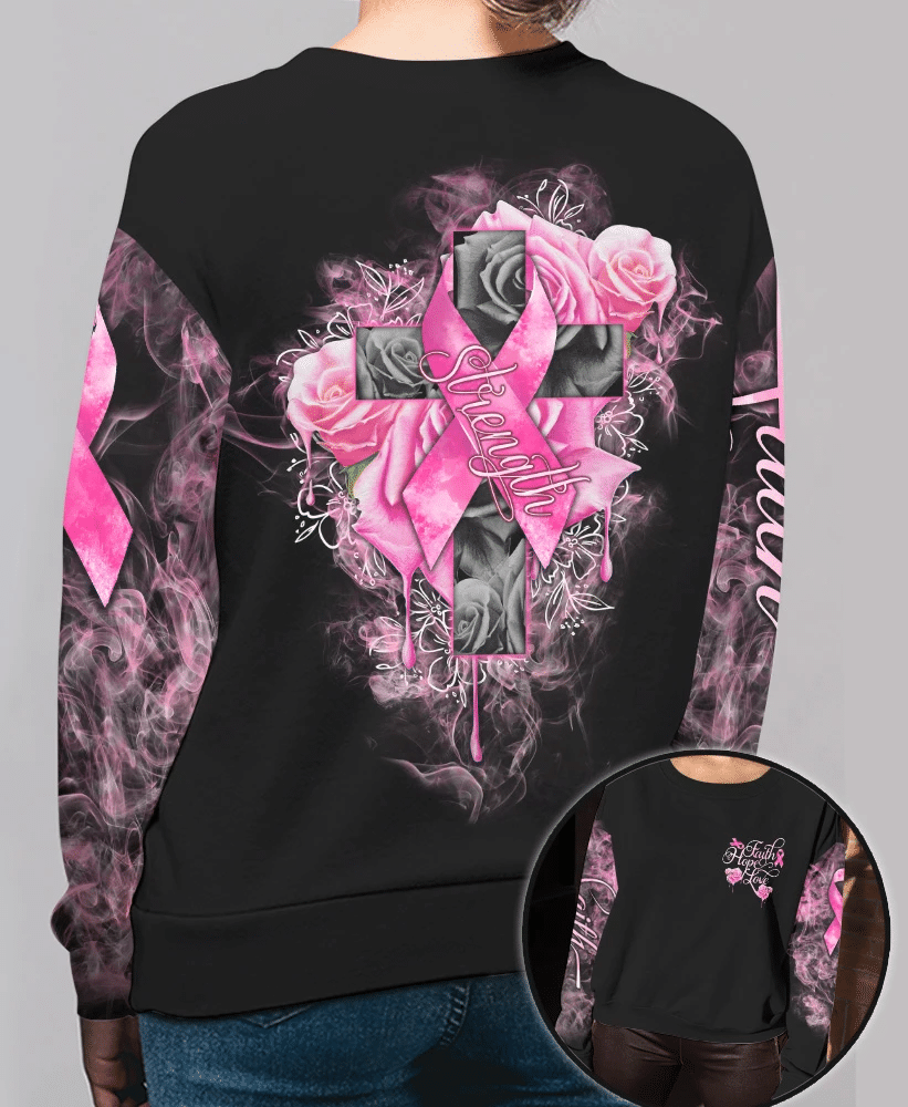 Faith Hope Love - Breast Cancer Awareness All Over T-shirt and Hoodie 0822