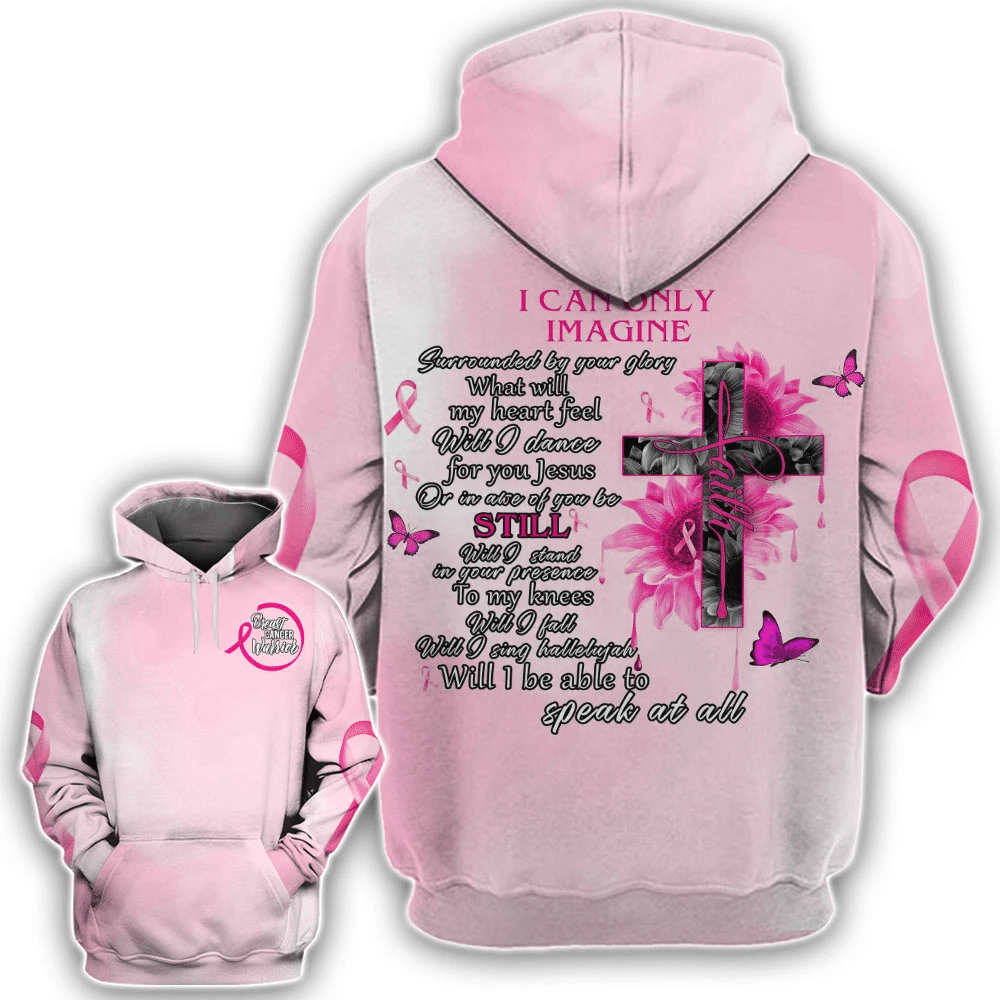 I Can Only Imagine Breast Cancer - Breast Cancer Awareness All Over T-shirt and Hoodie 0822